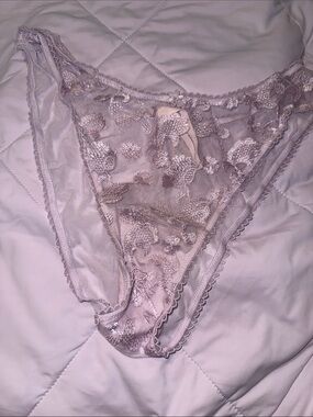 NWT Victoria’s Secret Purple Floral Lace Panty